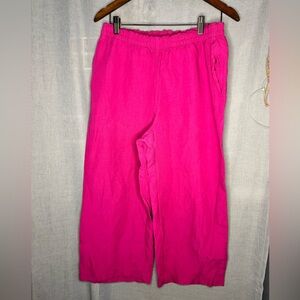 H&M Fuchsia Wide Leg Lightweight Pants